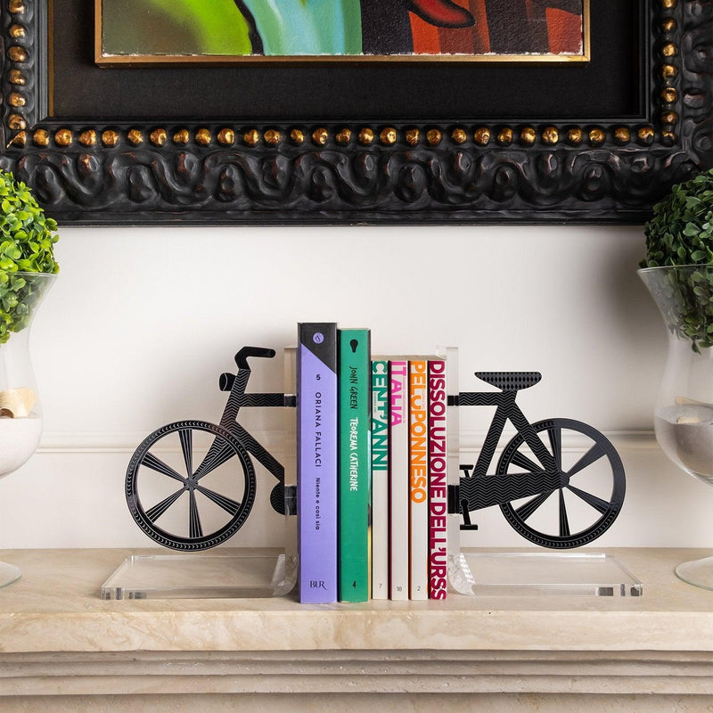 Reggilibri Cristallo Acrilico Bicicletta Vesta
