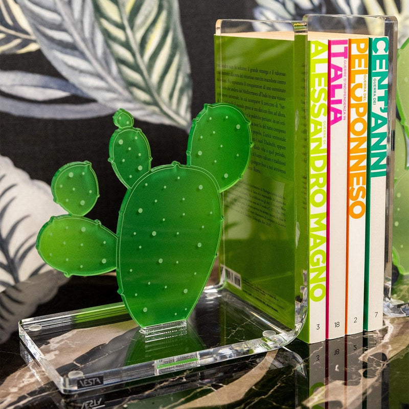Reggilibri Cristallo Acrilico Cactus Vesta