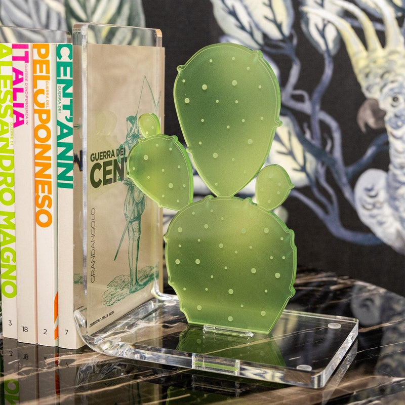 Reggilibri Cristallo Acrilico Cactus Vesta