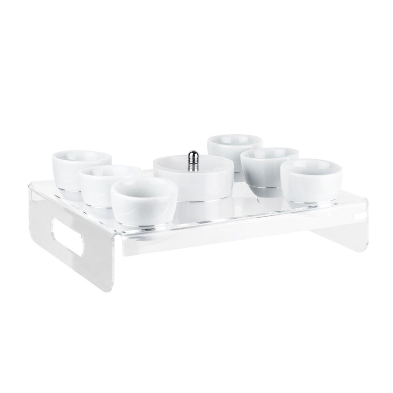 Vesta Home  Vassoio Like Water Trasparente 6 tazze con Zuccheriera