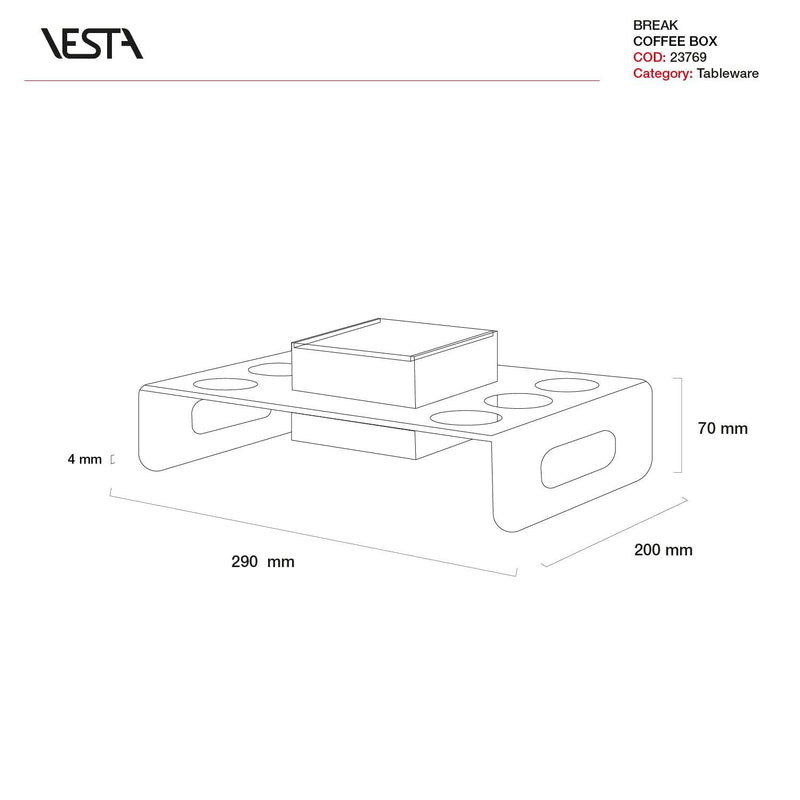 Vesta Coffee Box Break Collection Trasparente