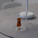 WD Lifestyle Bicchiere 250 ml. in vetro borosilicato con decoro Tema Animali Monterey