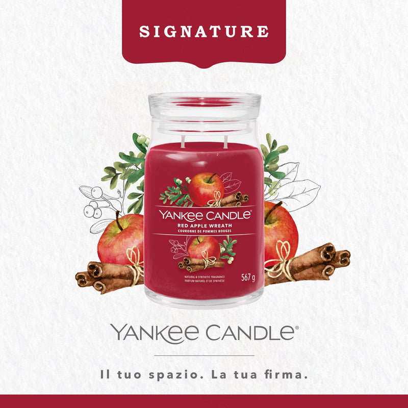 Candela Profumata Red Apple Wreath Yankee Candle