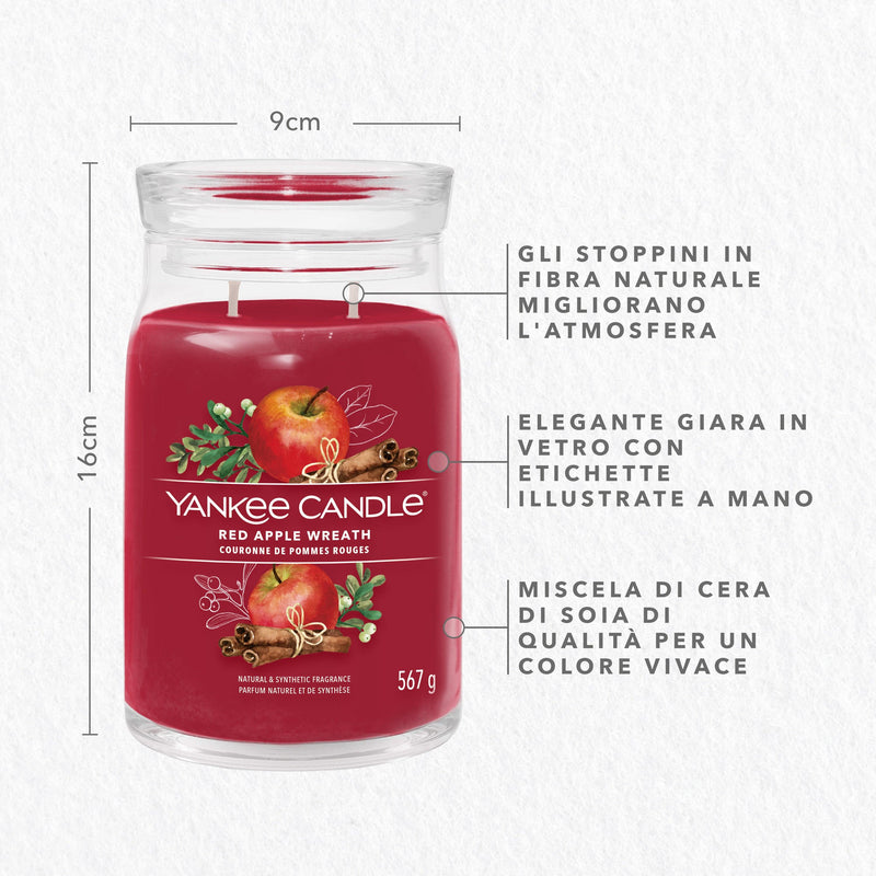 Candela Profumata Red Apple Wreath Yankee Candle
