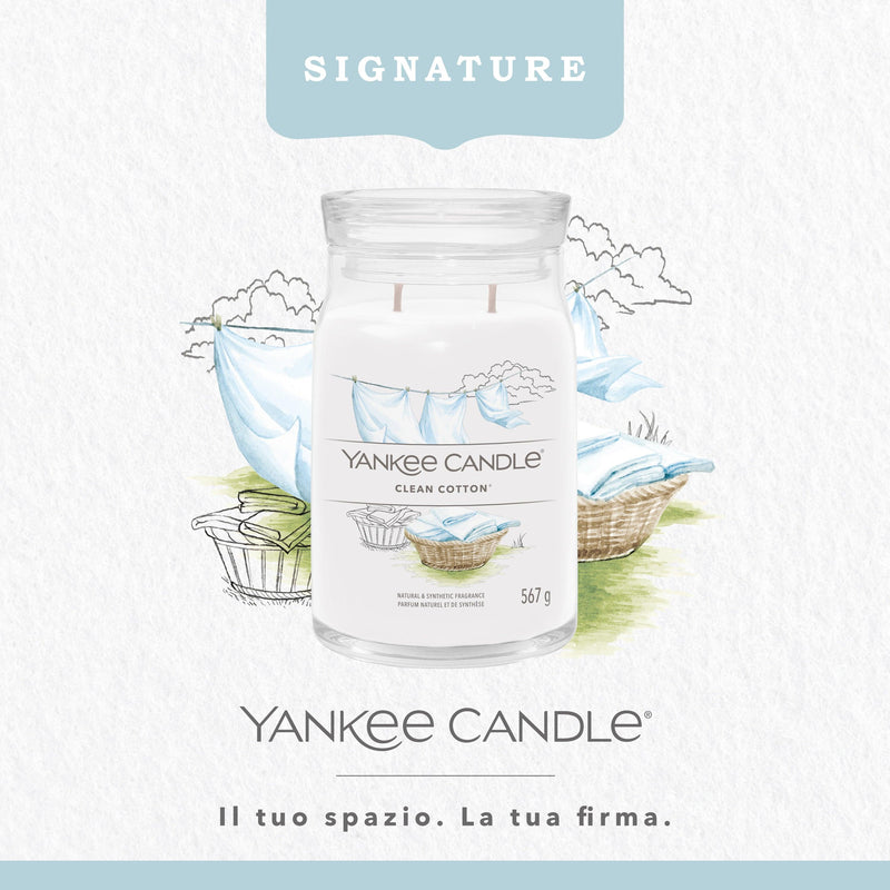 Candela Profumata Clean Cotton Yankee Candle