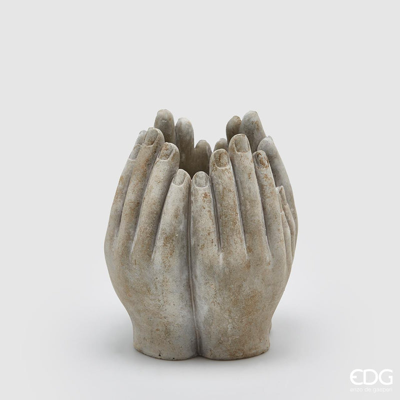 Vaso Cemento Mani By EDG Enzo De Gasperi