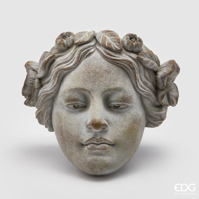 Vaso cemento Testa Donna da appendere H.20 By EDG Enzo De Gasperi