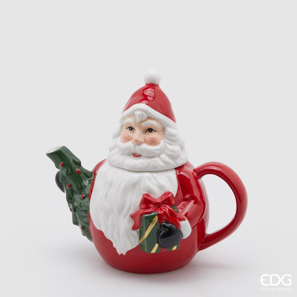Teiera Natalizia Excelsa In Ceramica - Design Con Gnomo, Stella E Albero, Capacità 600ml - Foto 1