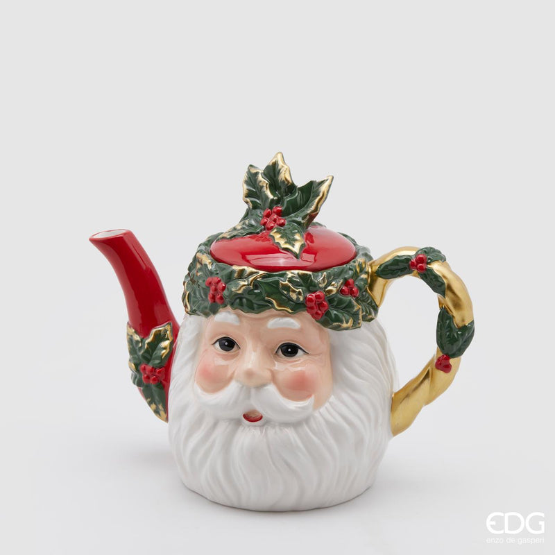 Teiera Ceramica con decoro Natalizia EDG