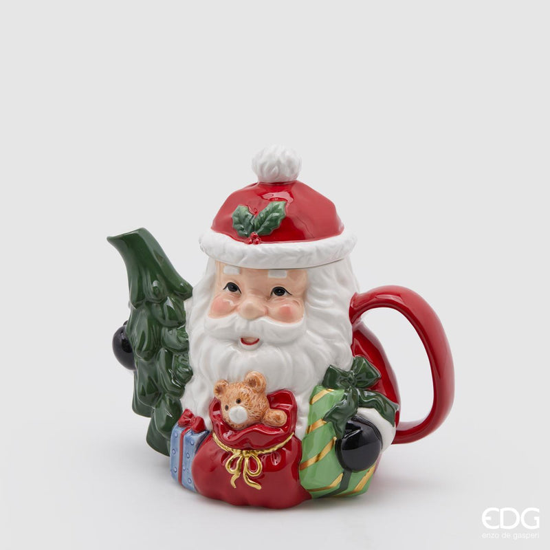 Teiera Ceramica con decoro Natalizia EDG
