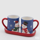 EDG Enzo De Gasperi | Set 2 Tazze Bacio Natalizie in ceramica