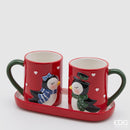 EDG Enzo De Gasperi | Set 2 Tazze Bacio Natalizie in ceramica