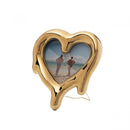 Specchio-Cornice Melted Heart Gold SELETTI