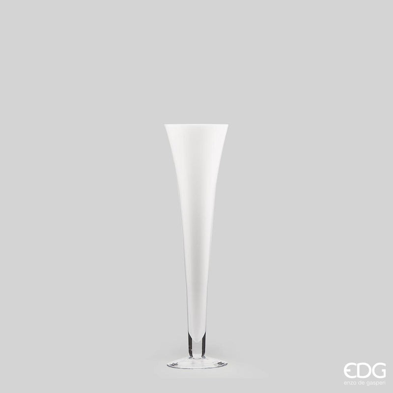 Vaso imbuto NIDA vetro white colorato By EDG Enzo De Gasperi