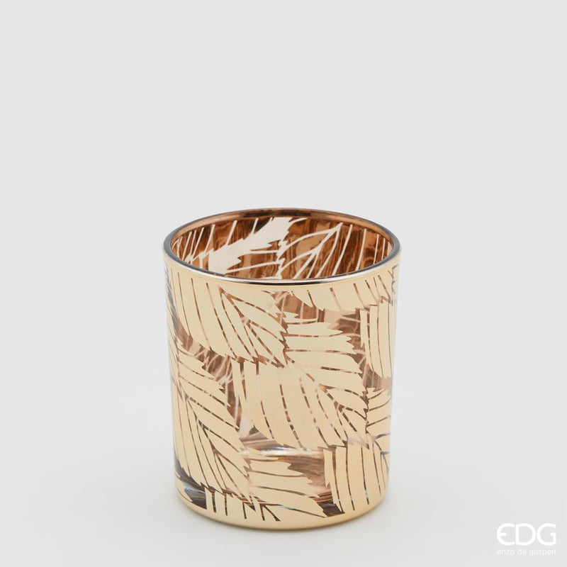 Portacandela Foglie Gold  EDG Enzo De Gasperi