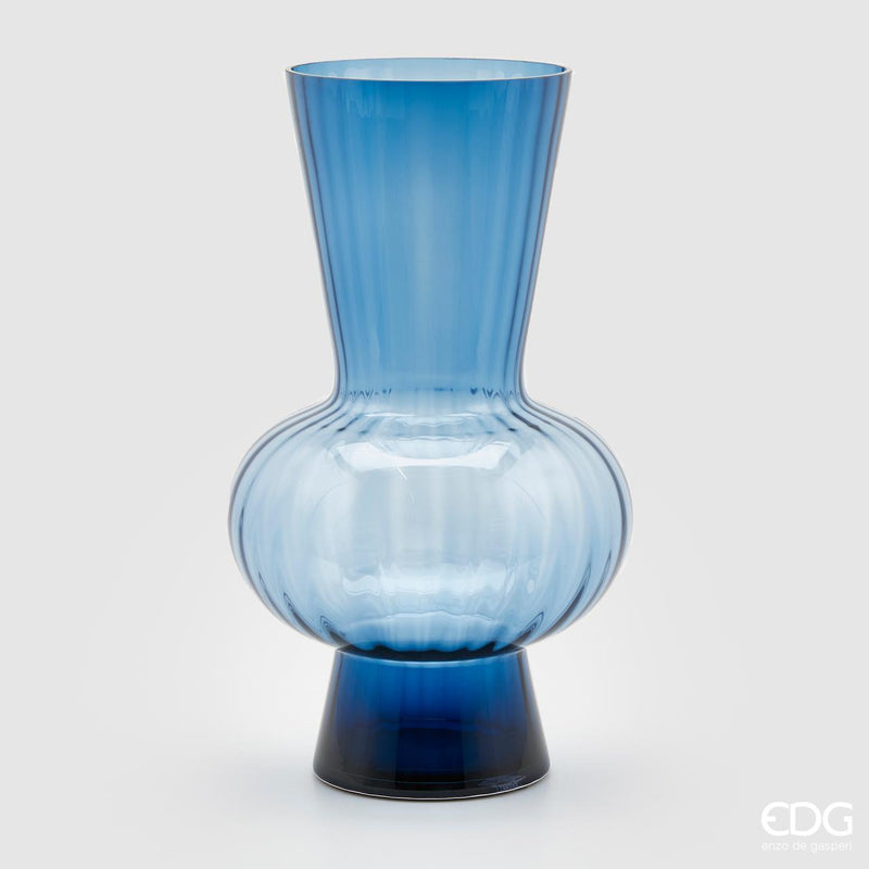 Vaso Vetro Righe con Sfera e Collo Alto - EDG Enzo De Gasperi