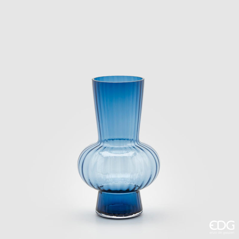 Vaso Vetro Righe con Sfera e Collo Alto - EDG Enzo De Gasperi