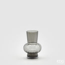 EDG Enzo De Gasperi | Vaso a righe con sfera e collo alto in vetro