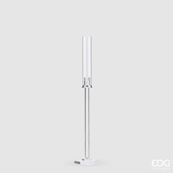Portacandela Vetro SPEAR a stelo con frangivento By EDG Enzo De Gasperi