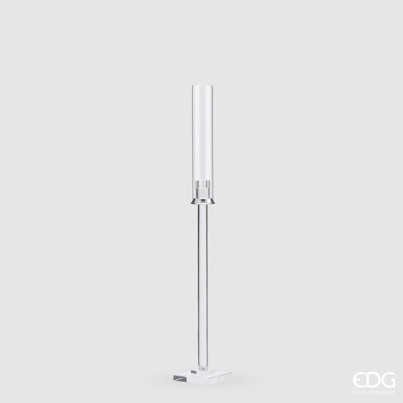 Portacandela Vetro SPEAR a stelo con frangivento By EDG Enzo De Gasperi