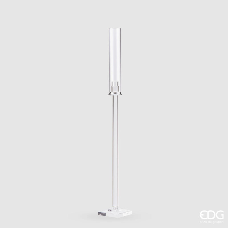 Portacandela Vetro SPEAR a stelo con frangivento By EDG Enzo De Gasperi