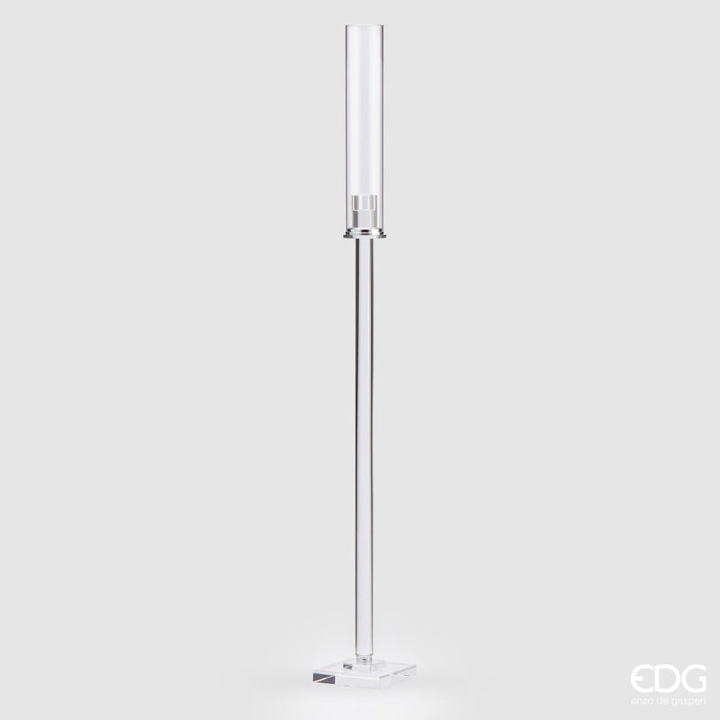 Portacandela Vetro SPEAR a stelo con frangivento By EDG Enzo De Gasperi