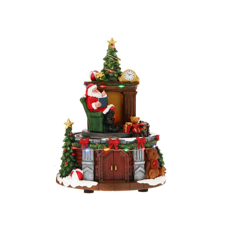 Carillon Paesaggio con Treno e Babbo Natale Timstor