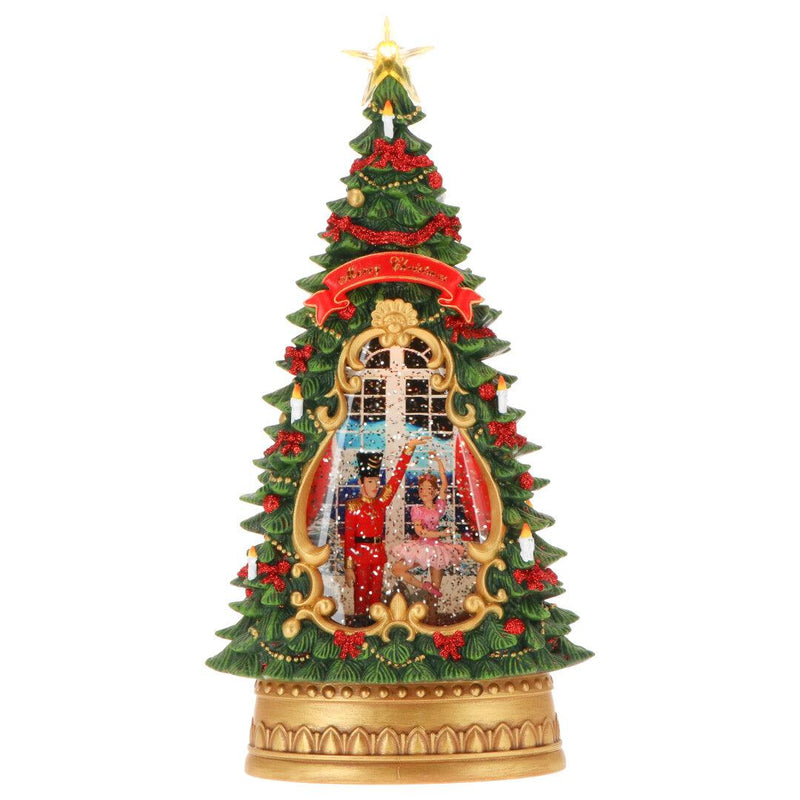 Carillon Albero di Natale Schiaccianoci e Ballerina con acqua Timstor