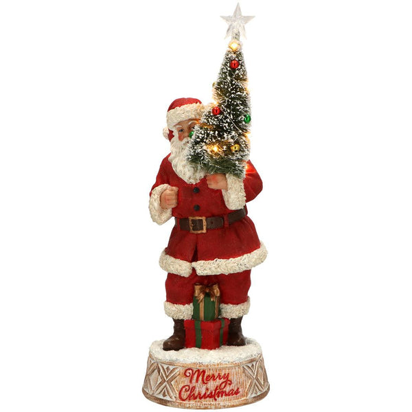Babbo Natale con Albero con LED Timstor