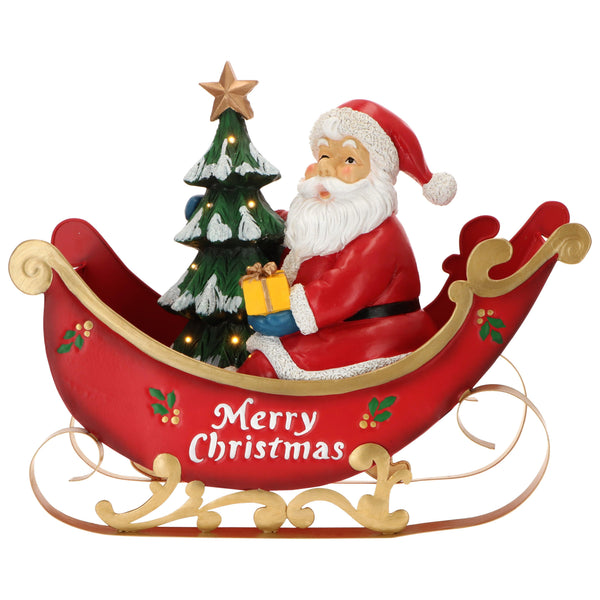 Babbo Natale con Slitta in metallo Timstor