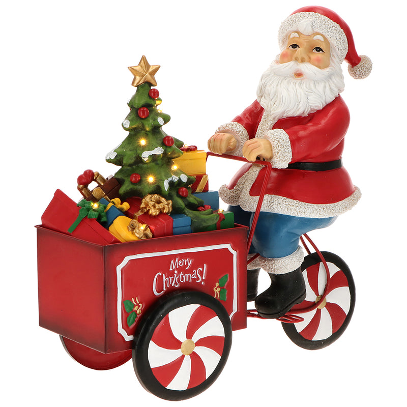 Babbo Natale con Triciclo in metallo Timstor