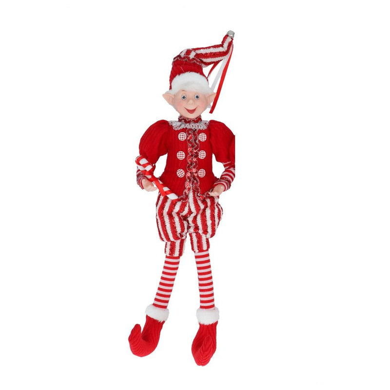 Decoro Elfo Rosso H 44 cm Natale 2023 Timstor