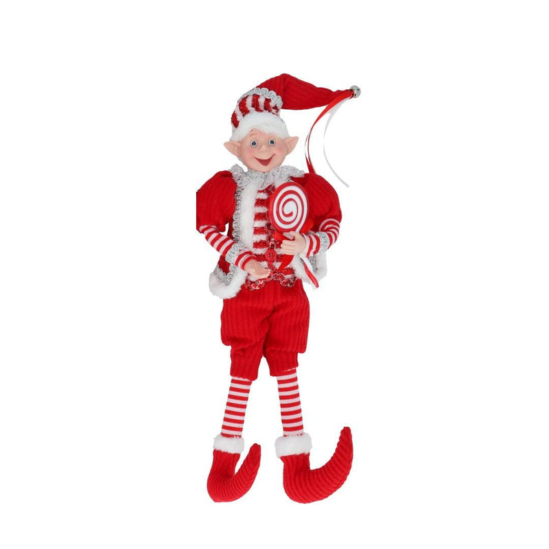 Decoro Elfo Rosso H 44 cm Natale 2023 Timstor