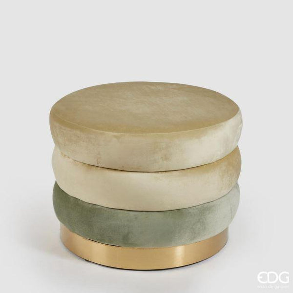 Pouf 3 Strati Green EDG Enzo De Gasperi