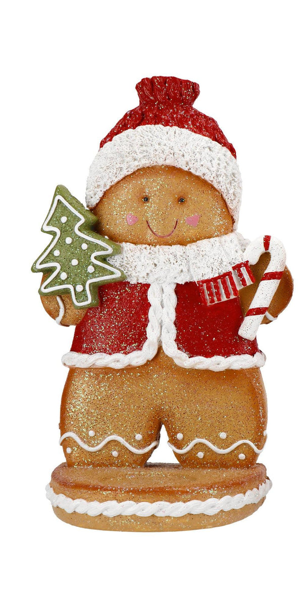 Decoro Portacandele Ginger Bread Poly Natale2023 Timstor