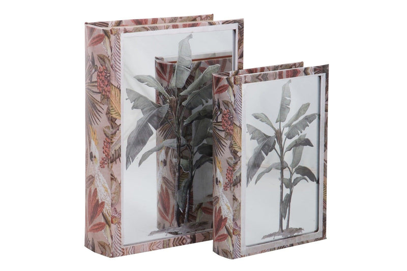 Set 2 Scatole libri contenitore specchi decorate  By Garpe Interiores