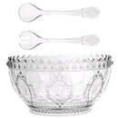 Set Insalatiera e Posate Trasparenti Baroque & Rock Baci Milano