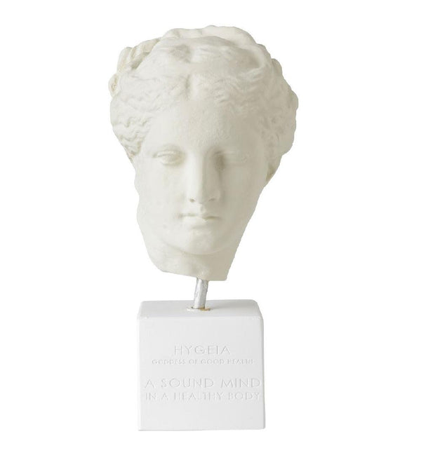 Statua Hygeia L Ghiaccio con base Bianca Sophia