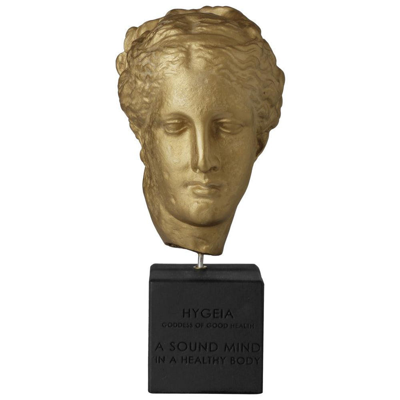 Statua Hygeia L Oro con base Nera Sophia