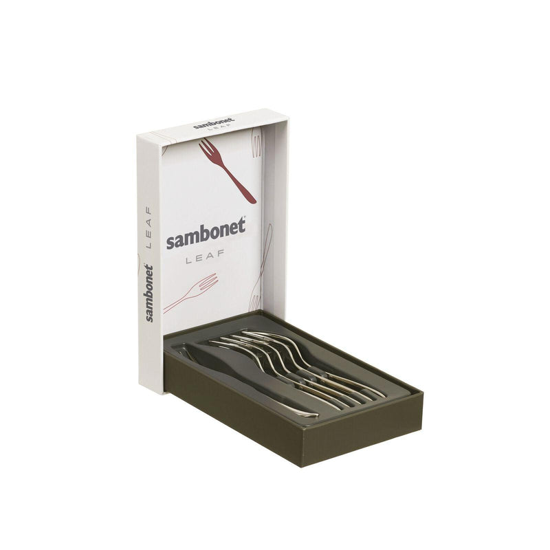 Set forchetta dolce 6 pezzi Leaf Inox Sambonet