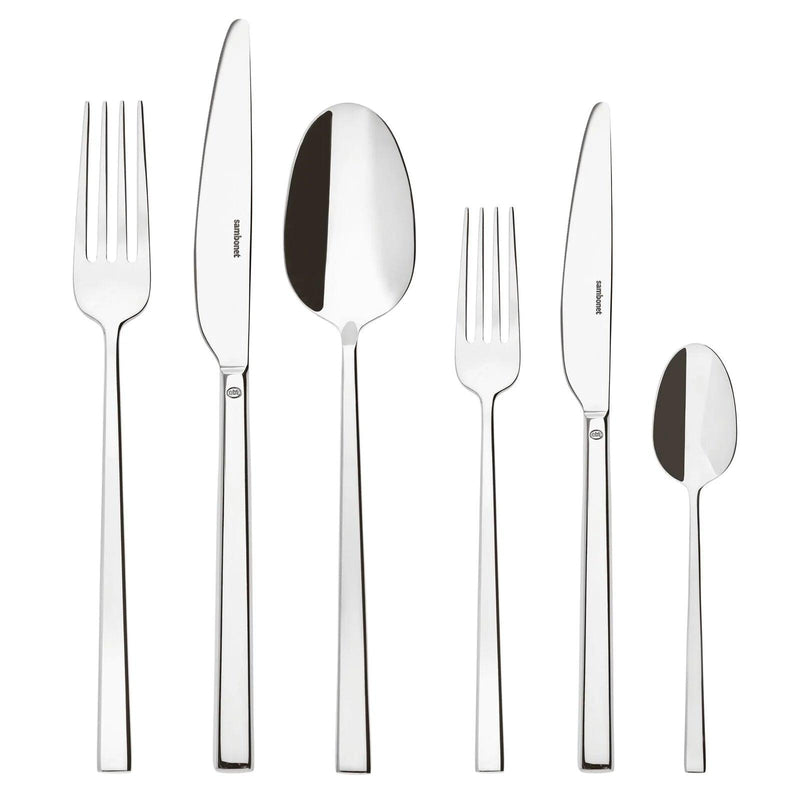 Servizio 36 Posate Monoblocco Rock Inox/Mirror Sambonet