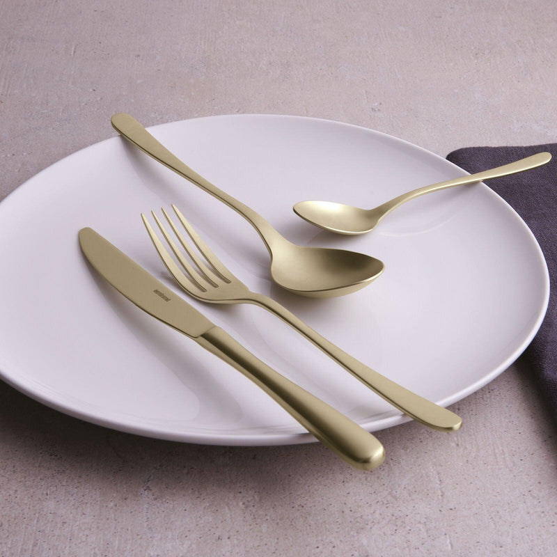 Servizio 24 Posate Monoblocco Taste Antique PVD Champagne Sambonet