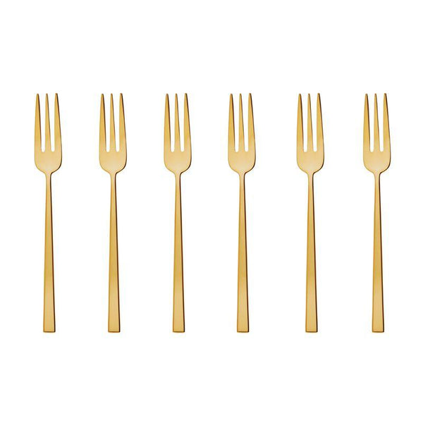 Set forchetta dolce 6 pezzi Rock Gold PVD Sambonet