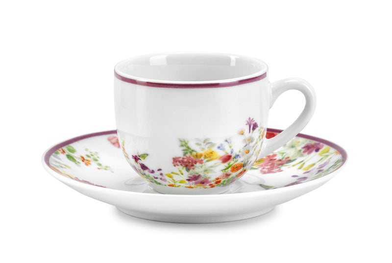 SET 6 TAZZINE DA CAFFE' CON PIATTINO IN PORCELLANA 90ML BIANCHE SET 6 TAZZINE DA CAFFE' CON PIATTINO IN PORCELLANA 90ML BIANCHE