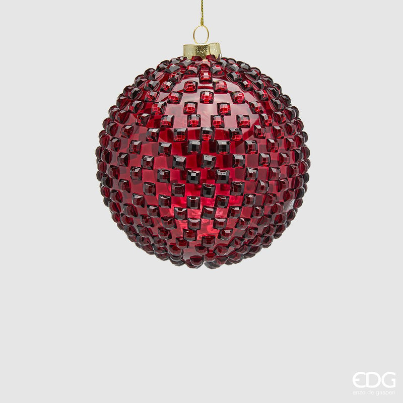 SFERA IN VETRO JEMS BORDEAUX D12cm EDG
