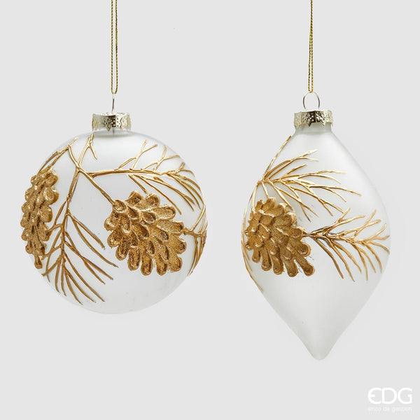 Sfera vetro con decori EDG