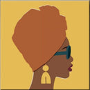 Quadro Lady on yellow wall Salvadori arte