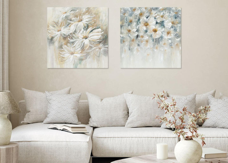 Quadro Cascata di Fiori 80x80 DIPINTO A MANO By AGAVE