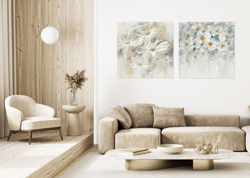 Quadro Cascata di Fiori 80x80 DIPINTO A MANO By AGAVE