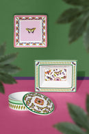 Scatola tonda in porcellana Collezione AMAZZONIA  By Baci Milano